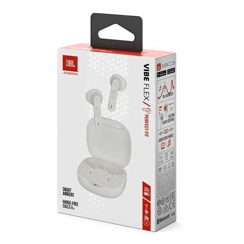 Auricular Bluetooth JBL Wave Flex Truly True White