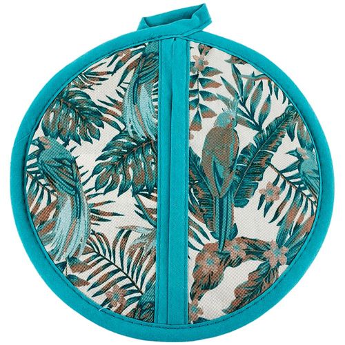 Agarradera 20 cm turquesa estampado