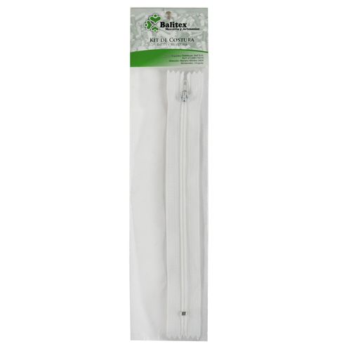 Cierre plástico blanco 18 cm