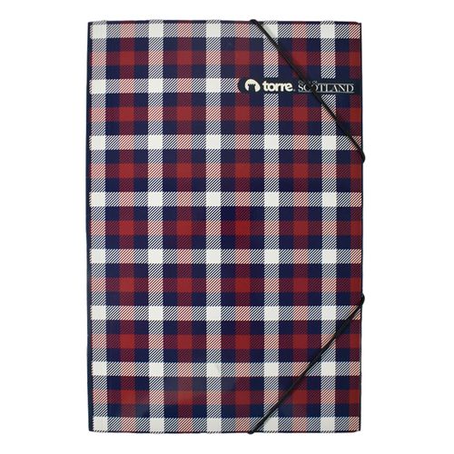 Carpeta con elástico TORRE oficio escocesa