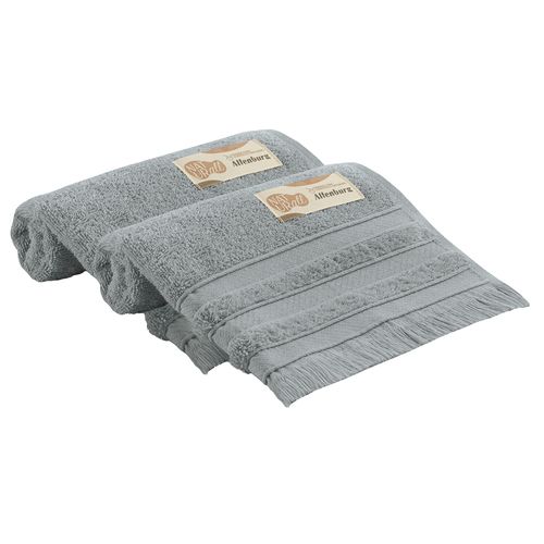 Juego de toallas ALTENBURG linea naturall color gris baño 70x140cm 50x80cm