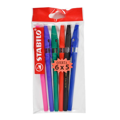 Bolígrafo STABILO Liner Classic 6x5 Surtidos