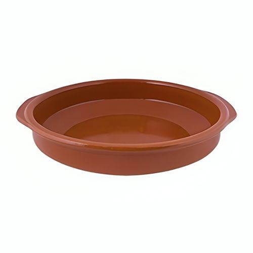 Cazuela redonda 12 cm con asas de cerámica terracota