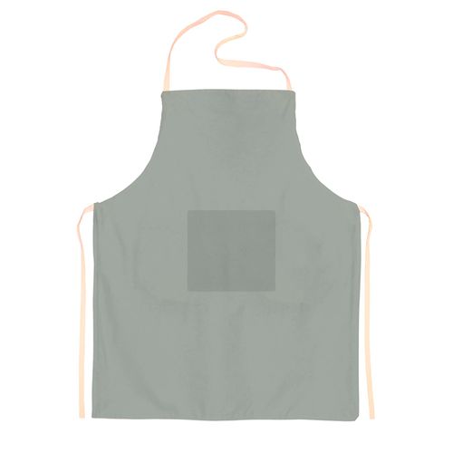 Delantal con peto 60x80 cm Tusor Liso Gris