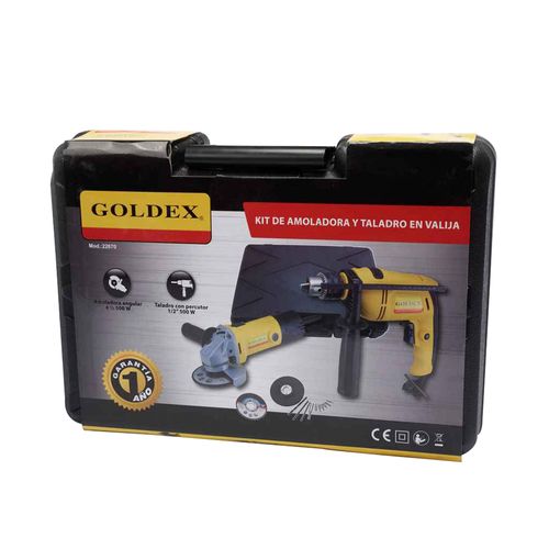 Kit Amoladora 4.5 550W+Taladro GOLDEX PTK02A