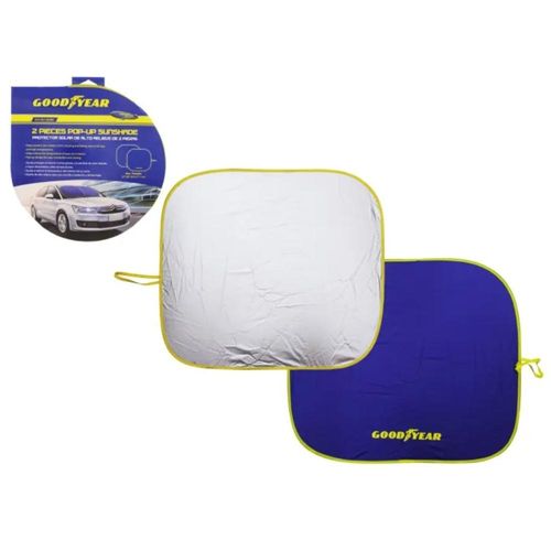 Protector solar GOODYEAR para auto 2 piezas