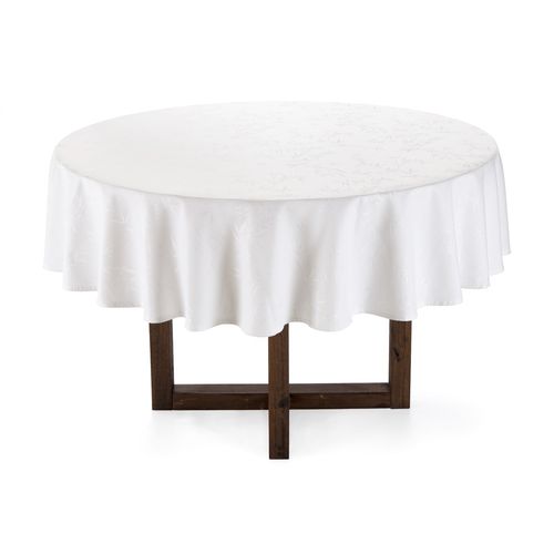 Mantel Redondo 178 cm Línea Verissimo color blanco