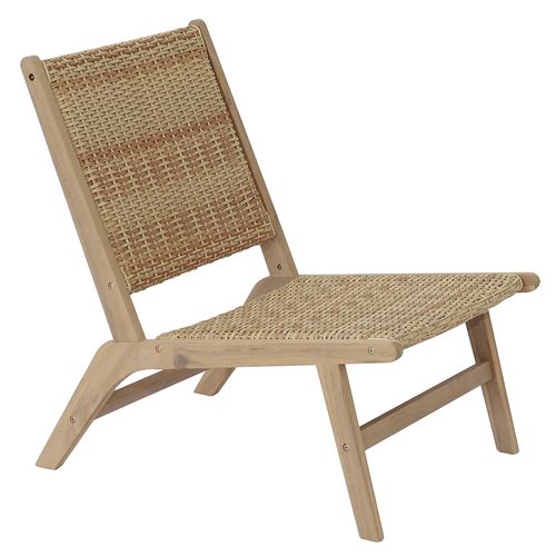 Silla en Madera Acacia y Ratán 54x76x77 cm