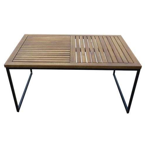 Mesa en Madera Acacia y Metal 90x60x43 cm