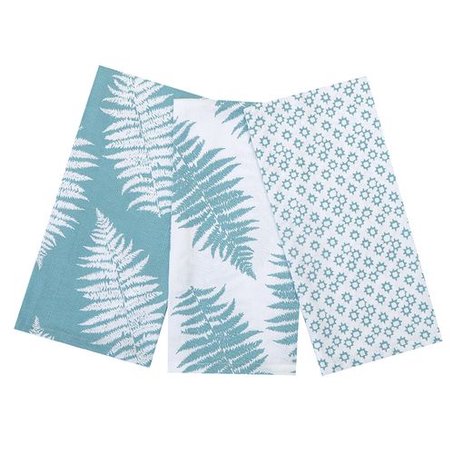 Set x 3 Repasadores 40x60 cm Línea Limones Celeste