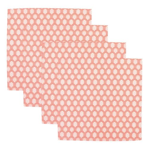 Set x 4 Servilletas 40x40 cm Estampado Salmon