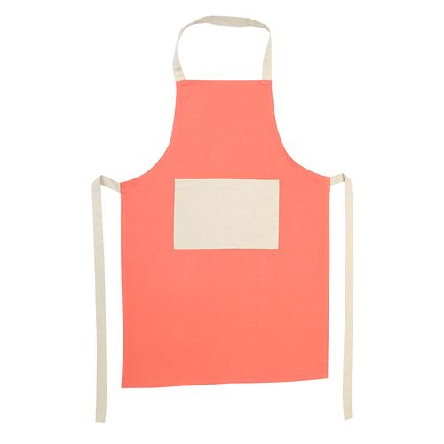 Delantal con Peto 60x90 cm Salmon /Beige