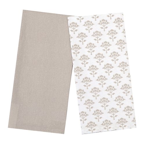 Set x 2 Repasadores 40x60 cm Blanco/Beige