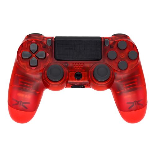 Joystick LEDSTAR Ps4 Inalámbrico Transparente Rojo