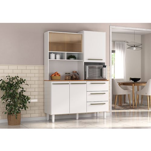Kit Absoluto Cocina 5 Puertas 3 Cajones Blanco