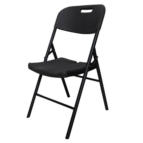 Silla negra plegable 47x51x86 cm