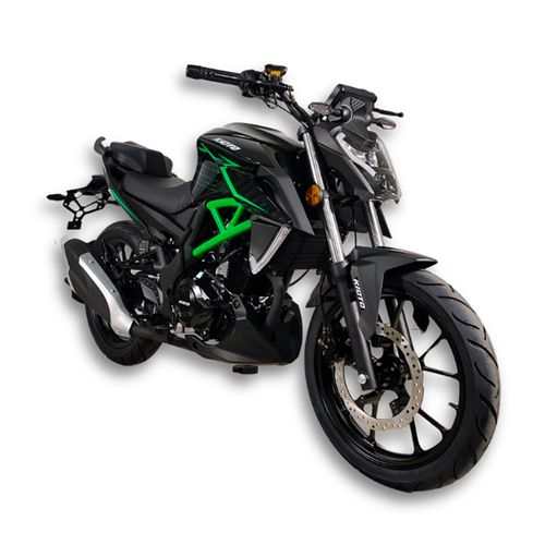Moto KIOTO NK250 Negra-Verde Llantas Aleación
