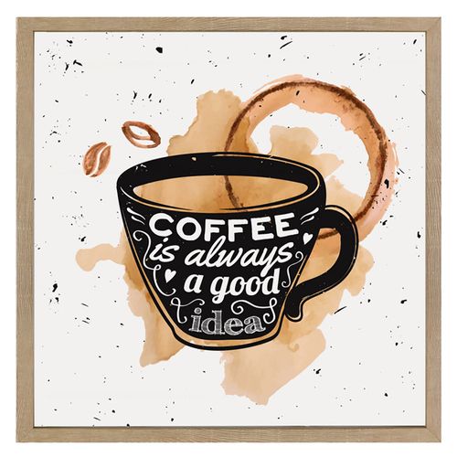 Lámina con marco 40x40 cm Coffe