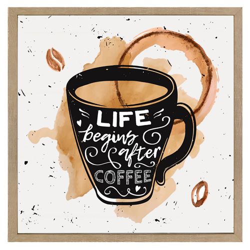 Lámina con marco 40x40 cm Coffe