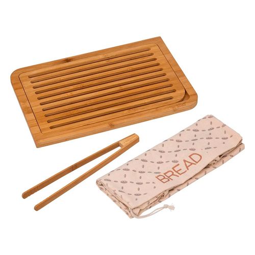 Tabla para pan bambu con accessorios 40x27 cm