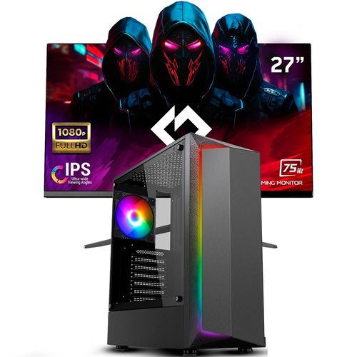 PC Gamer con Monitor 27" Curvo AMD Ryzen 5