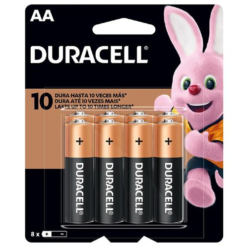 Pilas DURACELL AA x 8 un.