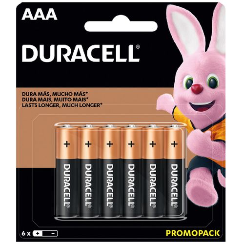 Pilas alcalinas DURACELL AAA lleve 6 pague 4