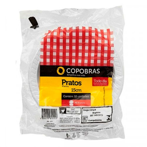 Platos blancos psai de 15 cm x 10 un.