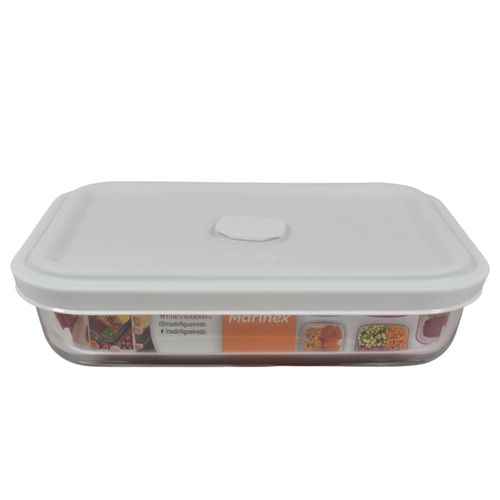 Fuente 750 ml vidrio con tapa hermética