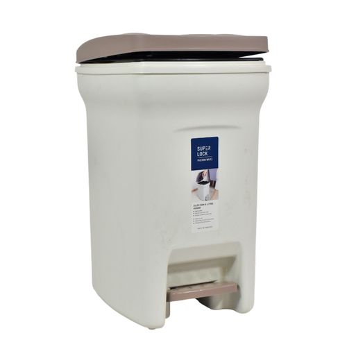 Basurero con pedal beige 6 L 20 4x26 4x33 6 cm s lock