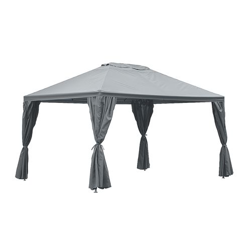 Pergola 4x3 m con laterales gris