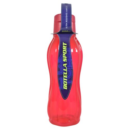 Botella plástica 800ml roja