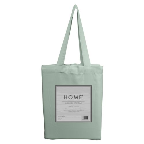 Juego de sabanas HOME Twin Microfibra verde