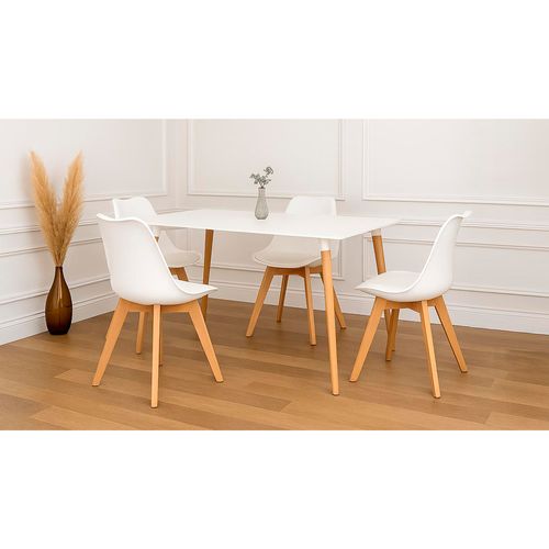 Silla con almohadón 82,5x48,1x51 cm negra